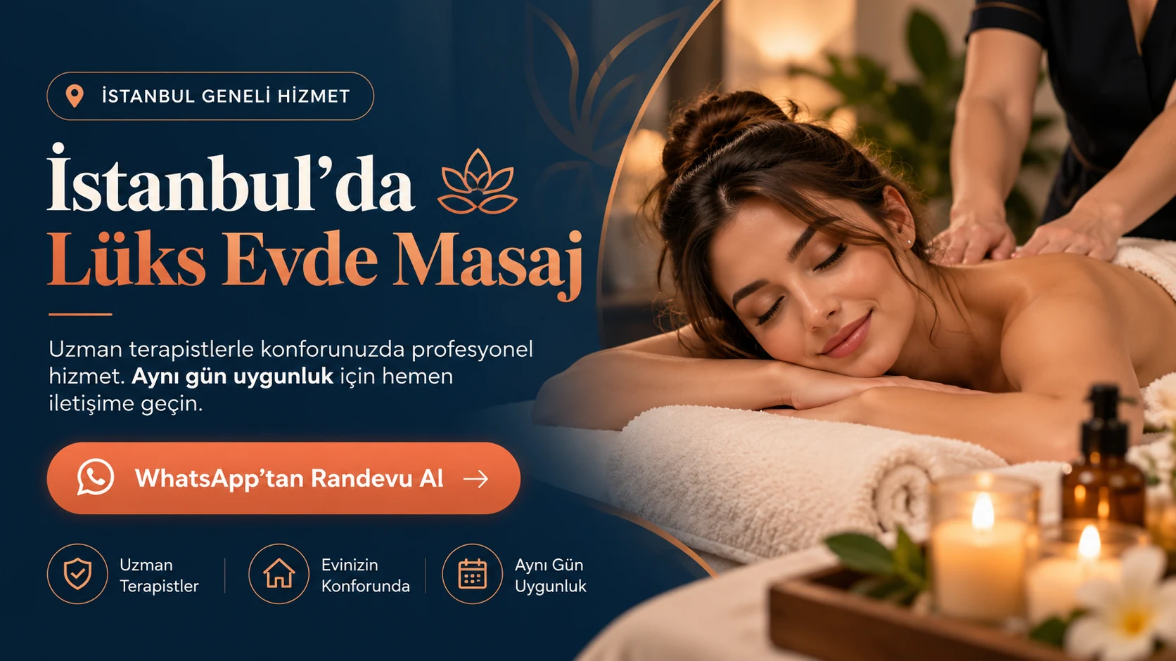 İstanbul Evde Masaj Servisi mobil tanıtım bannerı